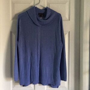 Dana Bachman Blue Sweater Cowl Neck XL